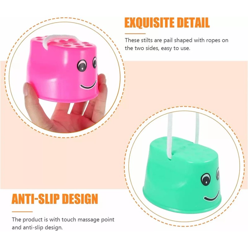 PMX Zancos Para Niños, Zancos Rosas 1 Par, Juguetes Didácticos