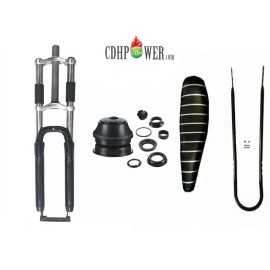 CDHPOWER 26" Bicycle Suspension Fork & 1 1/8" Headset & Bike Banana seat cushion