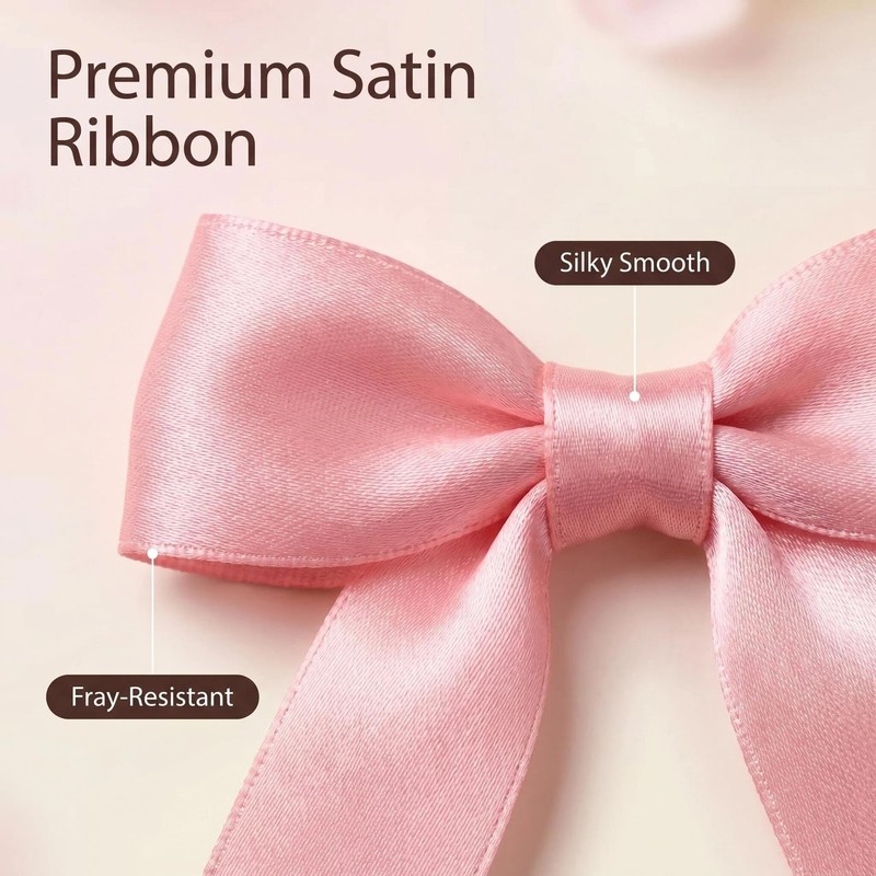 24pcs Satin Ribbon Twist Tie Bow Pre Tied Bow Crafts