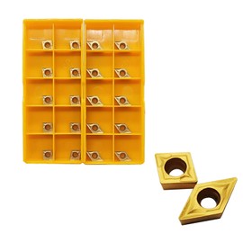 Zouzmin CCMT21.51 CCMT060204 DCMT21.51 DCMT070204 Carbide Turning Inserts,CCMT Insert DCMT Insert Mutilayer Coated Lathe Replacement Inserts for Lathe Turning Tool Holder Boring Bar,20 Pieces