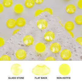Novani 3000 Pieces Flatback Rhinestones Glass Round Gems Mocha Citrine Crystals for Nail Art DIY Crafts Clothes Shoes,SS20,4.6-4.8mm