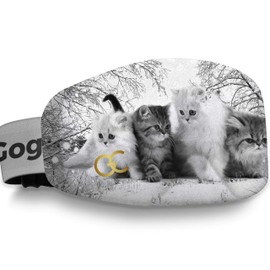 GogglesCover Premium Protective ski and snowboard goggles cover, kittens design