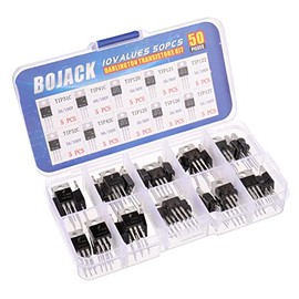 BOJACK - Transistor de potencia epitaxial de silicio TIP31C TIP32C TIP41C TIP42C TIP120 TIP121 TIP122 TIP125 TIP126 TIP127 Darlington Transistores TIP Series Surtido Kit