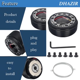 Steering Wheel Hub Adapter Fit For MAZDA FORD 1985-2000, fit for PICKUP B2000 MAGUM THUNGER 1985-1998, MX5 RX7 1995-2000, 323 929 1991-1998, 6 Bolt Hole Steering Wheel Quick Release Hub Adapter 2PACK