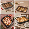 QILEMI Deep Baking Tray for Oven, 1 Piece, Rectangular Baking
