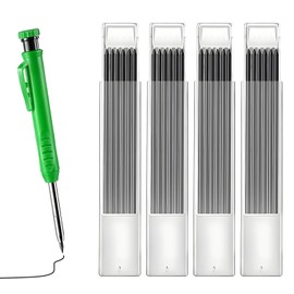 Pack of 24 Pencil Leads, 2.8 mm Pencil Replacement, Solid Pencil Leads, Pencil Leads for Carpenter's Pencil, Solid Deep Hole Marker Construction Pencil Replacement, for Architect Drawing (Black)