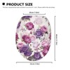 Oamsistay Purple Rose Toilet Lid Cover Soft Plush Seat Bathroom