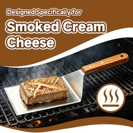 Cream Cheese Smoker Tray, Stainless Steel Smoked Cream Cheese Spatula