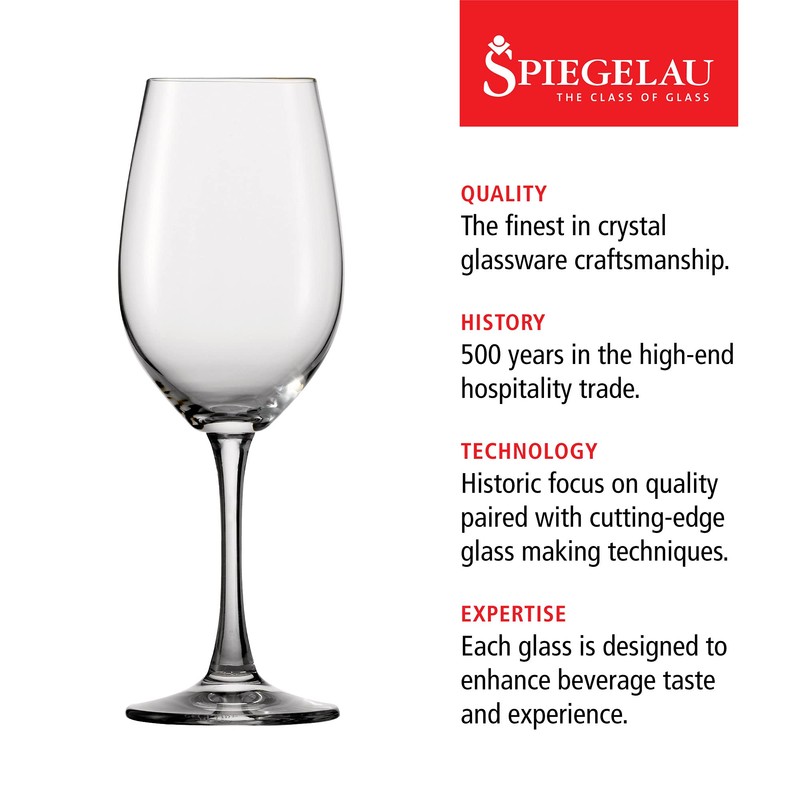 Spiegelau Wine Lovers White Wine Glasses, Set of 4, European-Made