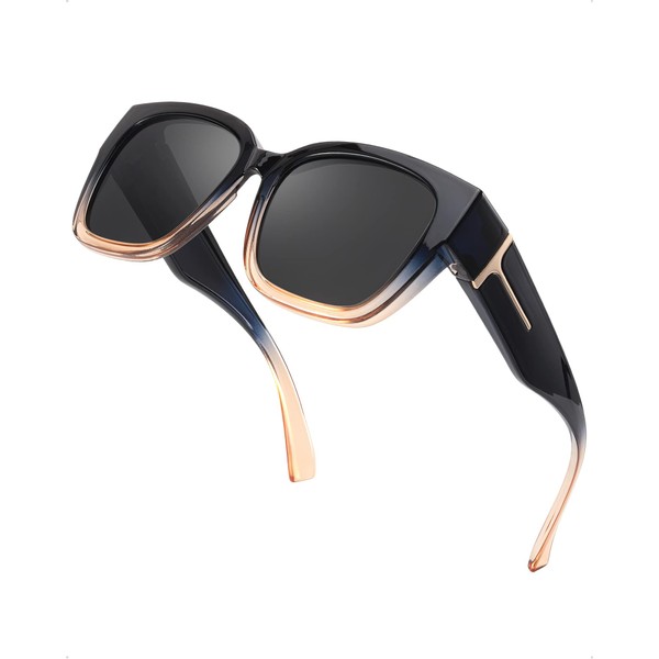 Myiaur Fit Over Sunglasses for Women, Trendy Designer Style Oversized