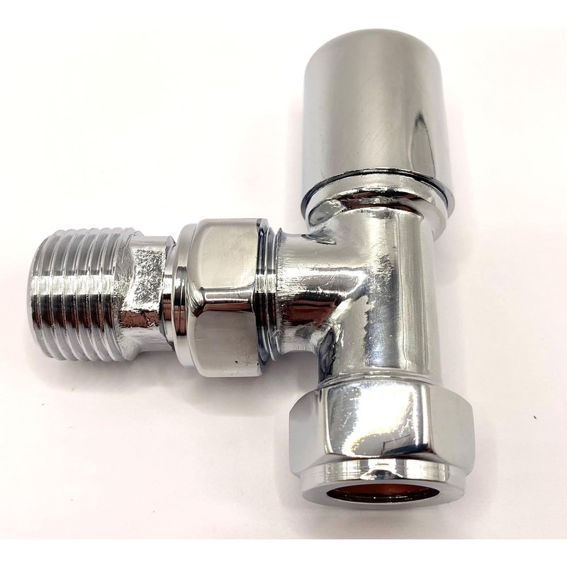 Greened House Haxby Chrome Angled TRV and Lock Shield Valve