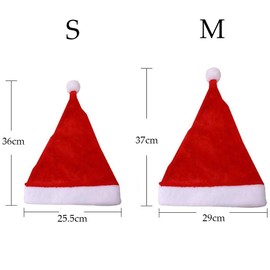 Meiwash Christmas Santa Hat, Luxury Plush Hat for Child / Adult, Family Party Supplies
