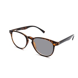 ColorViper Classic Transition Lens Photochromic Reading Glasses Spring Hinged Readers Sunglasses (A1 Shiny Tortoise Round, 1.00)