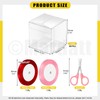 Mardatt 30Pcs 2.8x2.8x2.8in Clear Favor Boxes with Ribbons Scissor, Plastic