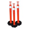 ARCA SAFETY 3 Piezas Poste Delimitador Vial Naranja 1.20 Mts