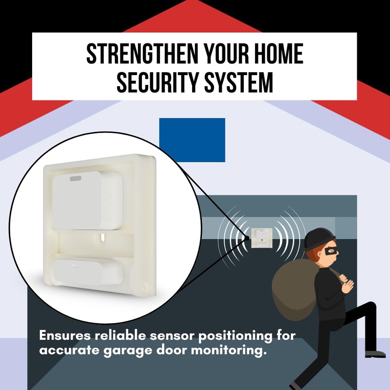 Garage Door Sensor Bracket Compatible with SimpliSafe | Universal All-in-One