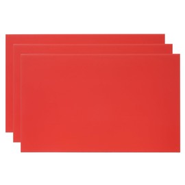 PATIKIL 6x10 Inch Anodized Aluminum Sheet Metal, 3Pcs Laser Plates Engraving Blanks 0.5MM Thin Rectangle for Crafting DIY House Laser Engraving, Red