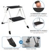 DAWNYIELD Folding 2 Step Stools Portable Heavy Duty Metal Step