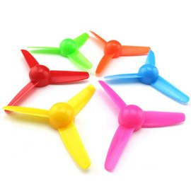 12pcs DIY Boat Propellers 3-Blade Props for 2mm Motor Shaft Model Car Model Ship Multicolor