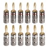 NOSTALSIC Red + White Set Solderless 24k Gold Plated Banana