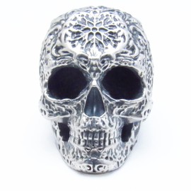 Sterling Silver Bead «Decorative Skull» by «Paracord&Bead» for 550 Paracord Lanyard Or Bracelet