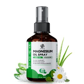 Magnesium Oil Spray - Magnesium Spray for Feet & Body, Leg Cramps, Joint Health & Sleep Support, Nourish Skin - Pure, Topical and Natural Oil from Ancient Minerals, 4oz