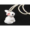 Miniblings Rabbit Necklace 45 cm Rabbit Cute Plastic 3D –