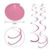 Pink Ceiling Swirl Foil Decorations Hanging Plastic Streamer Themed Swirl