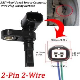 Micarun 2 Wires ABS Wheel Speed Sensor Connector Wiring Harness Pigtail Plug for Toyota Tacoma 4RUNNER Land Cruiser FJ 2003-2020 Lexus LX570 GX460 GX470 2003-2019 89542-08050