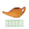 HealthGoodsAU - Freckle Pattern Orange Ceramic Neti Pot for Nasal