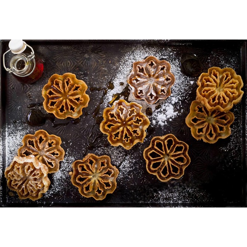 4 x Traditional Dough Mould Hworost Waffle Iron (1 cm),