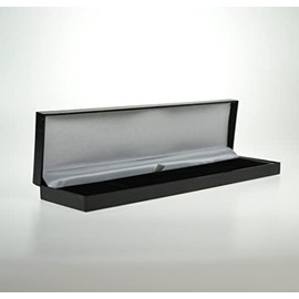 Black Leatherette Satin Lined Velveteen Padded Jewelry Bracelet Box TYBLA008