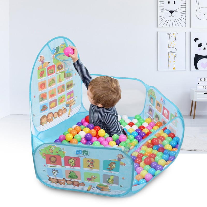 Children's 1.2m Basketball Pool Big Safe Foldable Blue Kids Indoor