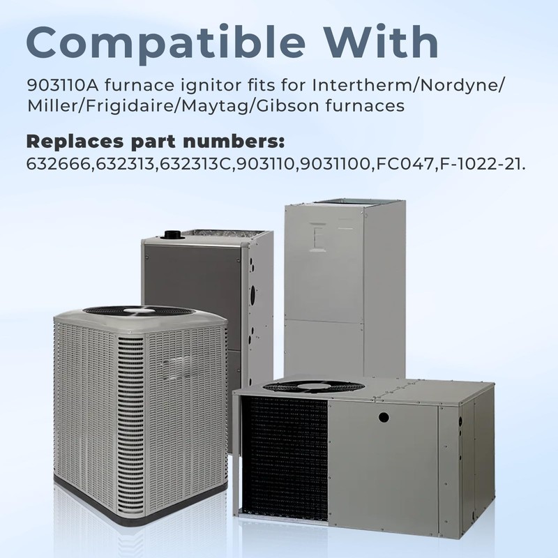 903110A Universal Furnace Hot Surface Ignitors with Plug,Round Silicon Nitride