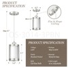 Osimir Brushed Nickel Pendant Lights Kitchen Island 3 Pack, Modern