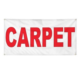 Vinyl Banner Multiple Sizes Carpet Red A Business Outdoor Weatherproof Industrial Yard Signs 6 Grommets 36x72Inches