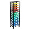 Simple Trending 14 Tier Rolling File Cart, Desk File Organizer
