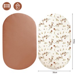 Fitted Sheet Pram, Fitted Sheet 70 x 35 cm Fitted Sheet Side Bed Pram Mattress Cover Pram Fitted Sheet Baby Nest Bed Accessories Fitted Sheet Bassinet