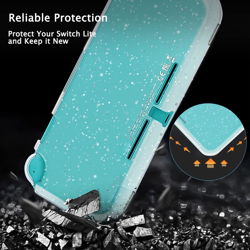 DLseego Protective Case Compatible with Switch Lite 2019, Clear Grip