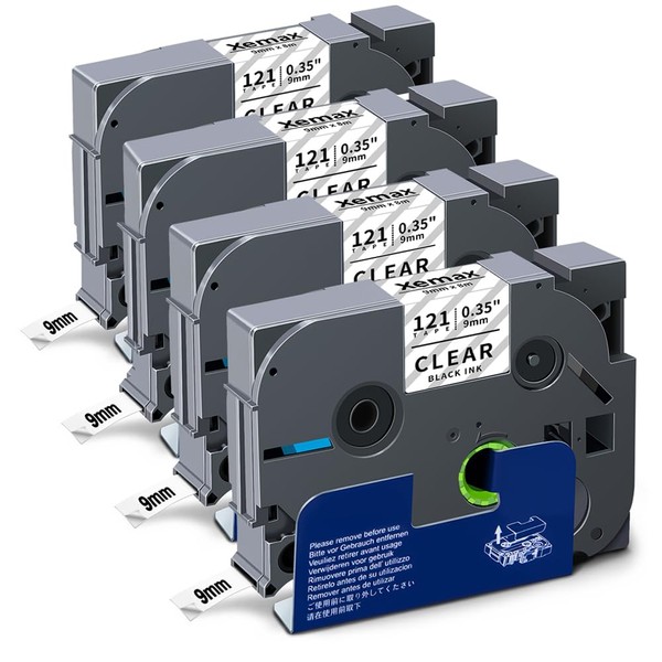 4X XemaX Label Tape Compatible for Brother Label Printer Tape