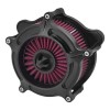 HDBUBALUS Matte Black Air Filter Cleaner Red Intake For Harley