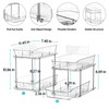 Delamu 2-Tier Under Sink Organizers and Storage, Multi-Purpose Stackable Bathroom