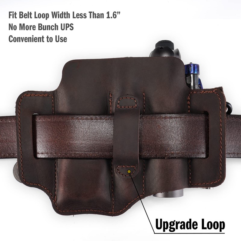 VIPERADE PJ36 EDC Multitool Sheath Leather Sheath for Men,EDC Pocket