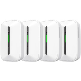 Siterlink Carbon Monoxide Detectors Plug in,10 Year Replaceable Battery Operated Co Monitor Alarm,Plug and Play Co Detector,Portable Carbon Monoxide Detector for Home,Traval,RV,Hotel GS846A 4 Pack