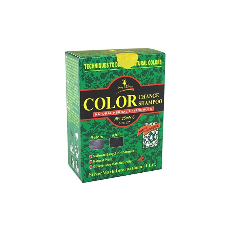 Deity Shampoo Color Change Kit Natural Herbal 2-N-1 Black (2