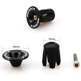 LANODO Bicycle Bar End Caps Road Bike Handle End Caps 1 Pair Anti-Slip Lightweight Durable Aluminum