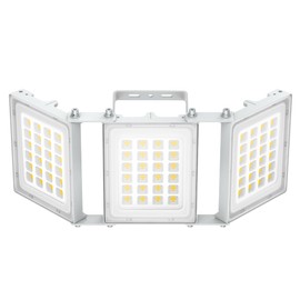 300W LED Outdoor Flood Light, 30000LM Super Bright Stadium Light, 6000K Daylight White, IP66 Waterproof 3 Heads Adjustable Outdoor Floodlights for Backyard, Court, Garden