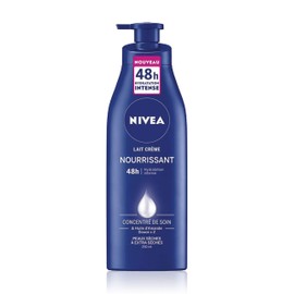 NIVEA Nourishing Milk, 48 Hours, Dry to Extra Dry Skin (1 x 250 ml), Moisturising Cream with Care Concentrate & Sweet Almond Oil, Body Milk with Intensive Nutrition