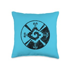 SPIRITUAL SIGNS AND SYMBOLS by yuma Hunab Ku, Maya, Symbol, Indian, Heart of The Galaxy, Mystic Throw Pillow, 16x16, Multicolor