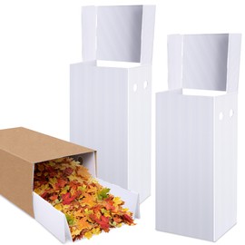LFUTARI 2 Pack Lawn and Leaf Chute, 47'' x 14.5'' x11'' Reusable Leaf Chute Funnel, Foldable Paper Lawn Bag Holder for Yard Garden Park Street Easier Leaves Rubbish Collecting